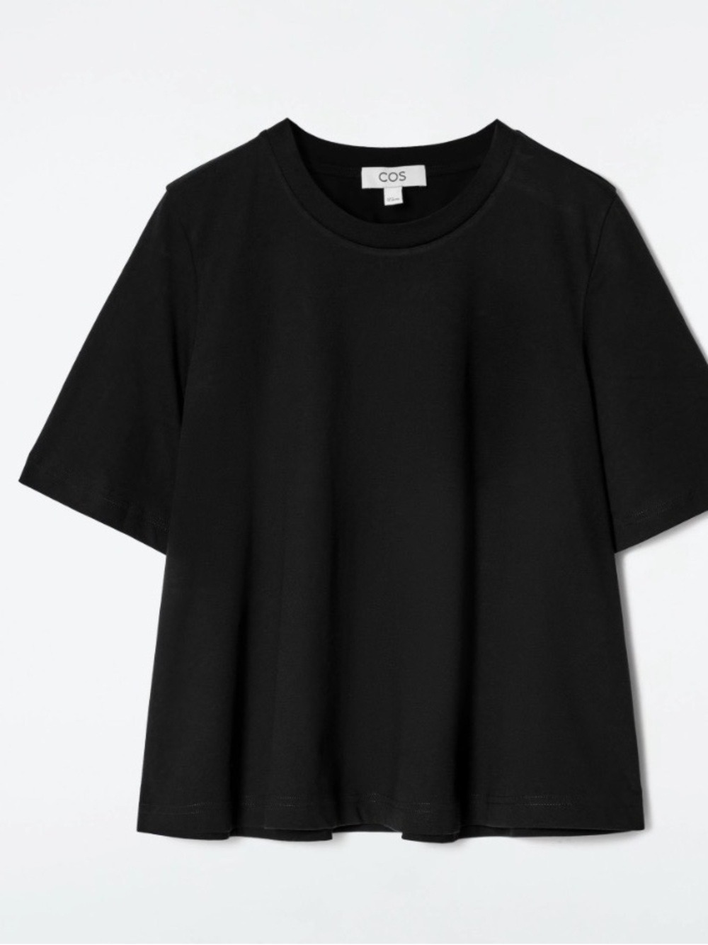 COS RELAXED TRAPEZE T-SHIRT BREATHABLE, FLOWY MINIMALIST WOMENS SZ XS